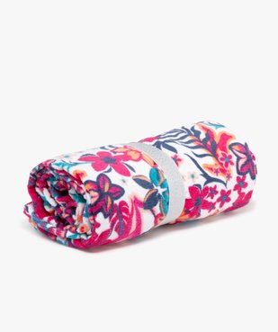 Serviette de plage fleuri avec son élastique de maintien pailleté enfant vue1 - GEMO (ACCESS) - GEMO