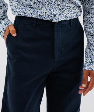 Pantalon chino coupe loose en coton stretch homme vue4 - GEMO 4G HOMME - GEMO