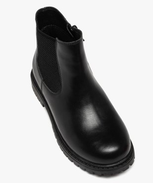 Boots garçon style Chelsea unies à semelle crantée vue5 - GEMO (ENFANT) - GEMO