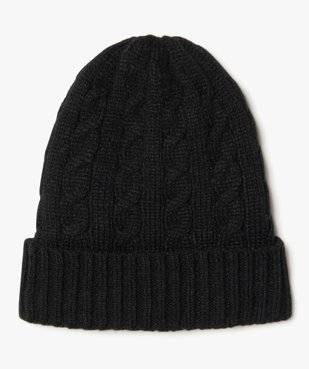 Bonnet en maille torsadée homme vue1 - GEMO 4G HOMME - GEMO