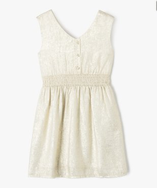 Robe de cérémonie aux reflets métallisés fille vue1 - GEMO (ENFANT) - GEMO