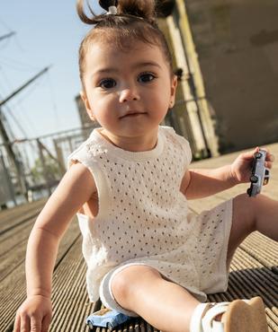Débardeur ajouré façon crochet bébé fille vue1 - GEMO(BEBE DEBT) - GEMO