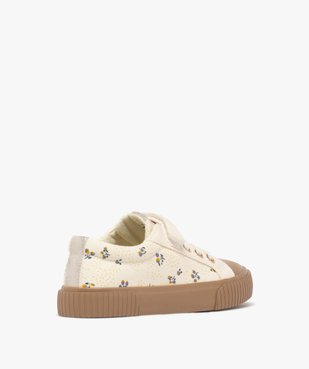 Baskets fille en toile fleurie avec scratch et semelle épaisse contrastante vue5 - LOVELY WINGS GEMO FOR GOOD - GEMO