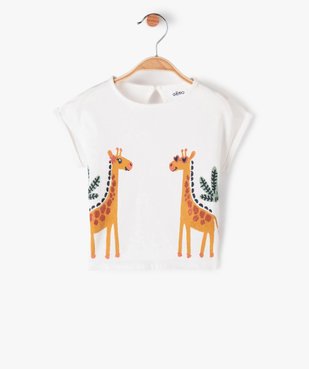 Tee-shirt bébé fille avec motif pailleté vue1 - GEMO(BEBE DEBT) - GEMO