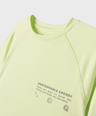 Tee-shirt manches courtes spécial sport avec inscription poitrine garçon vue2 - GEMO 4G GARCON - GEMO