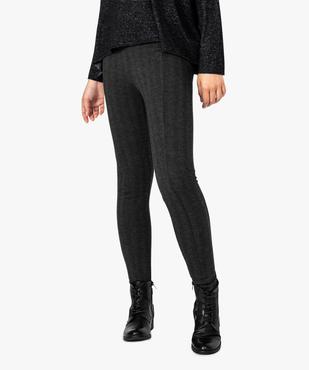 Pantalon moulant avec large ceinture élastique vue1 - GEMO(FEMME PAP) - GEMO