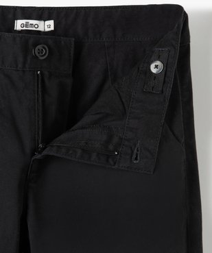 Pantalon garçon chino uni à revers vue2 - GEMO 4G GARCON - GEMO