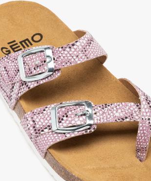 Mules fille à talon plat et brides ajustables pailletées vue6 - GEMO (ENFANT) - GEMO