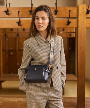 Sac en matière grainée avec deux bandoulières amovibles femme - LuluCastagnette vue6 - LULUCASTAGNETTE - GEMO