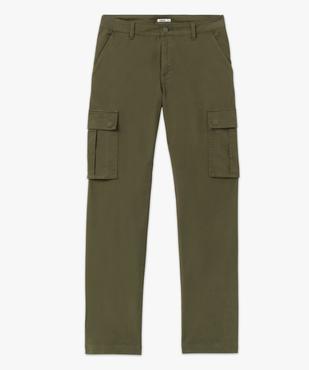 Pantalon cargo en coton stretch homme vue4 - GEMO 4G HOMME - GEMO