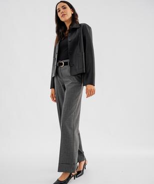 Pantalon de tailleur large et fluide avec ceinture femme vue4 - GEMO(FEMME PAP) - GEMO