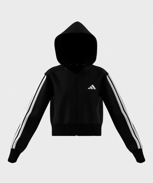 Sweat zippé à capuche coupe courte fille - Adidas vue1 - ADIDAS - GEMO