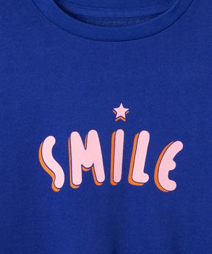 Sweat ample avec inscription poitrine fille vue2 - GEMO 4G FILLE - GEMO