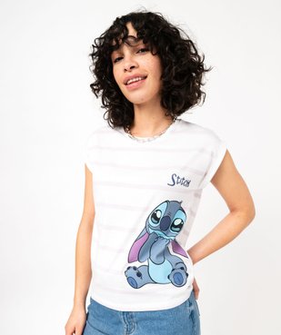 Tee-shirt à manches courtes motif Stitch femme - Disney vue1 - LILO & STITCH - GEMO