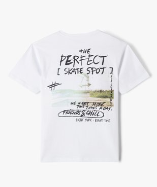 Tee-shirt à manches courtes coupe oversize inscription skate garçon vue3 - GEMO 4G GARCON - GEMO