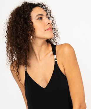 Débardeur col V avec dos fantaisie femme vue2 - GEMO(FEMME PAP) - GEMO