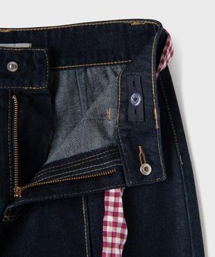 Jean wide leg en denim de coton avec ceinture à nouer fille - LuluCastagnette vue2 - LULU CASTAGNETTE G4G D - GEMO