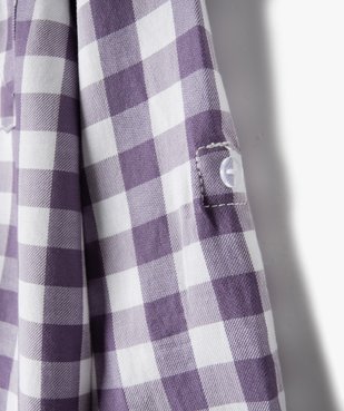 Chemise garçon à carreaux avec manches retroussables vue3 - GEMO (ENFANT) - GEMO