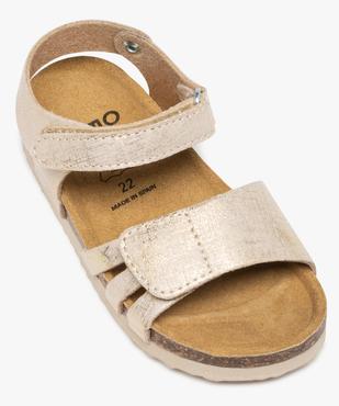 Sandales bébé fille à semelle liège et brides métallisées vue5 - GEMO 4G BEBE - GEMO
