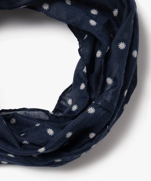 Foulard forme snood à motifs fleuris fille vue2 - GEMO 4G FILLE - GEMO