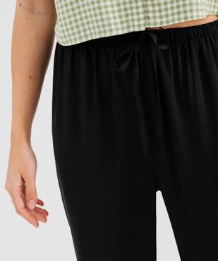 Pantalon à taille élastiquée en viscose fluide imprimée femme vue2 - GEMO 4G FEMME - GEMO