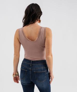 Débardeur en viscose double porté femme vue3 - GEMO 4G FEMME - GEMO