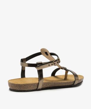 Sandales femme brillantes bicolores à brides vue4 - GEMO (CASUAL) - GEMO