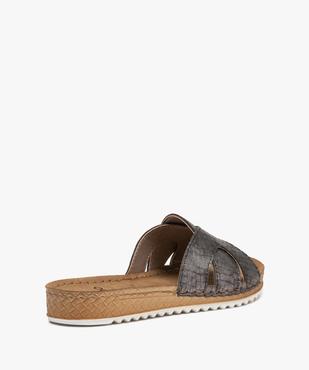 Mules femme à talon plat confort et larges brides vue4 - GEMO (CONFORT) - GEMO