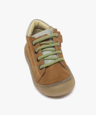 Chaussures premiers pas en cuir à lacets et zip bébé garçon - NA! vue5 - NA! GEMO FOR GOOD - GEMO