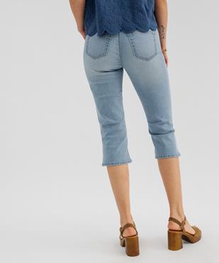 Pantacourt en jean coupe slim femme vue3 - GEMO(FEMME PAP) - GEMO