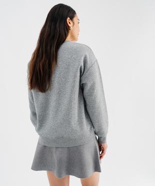 Sweat en molleton chiné douillet femme - Alizée X LuluCastagnette vue1 - LULUCASTAGNETTE - GEMO