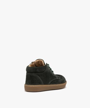 Chaussures en cuir velours à lacets bébé garçon - NA! vue5 - NA! - GEMO