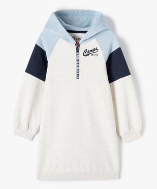 Robe sweat fille en molleton à capuche - Camps United vue2 - CAMPS UNITED - GEMO