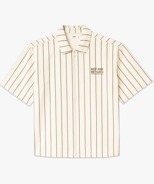 Chemise à manches courtes avec fermeture zippée homme vue4 - GEMO 4G HOMME - GEMO