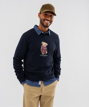 Sweat avec motif ourson homme - LuluCastagnette vue2 - LULU CASTAGNETTE G4G D - GEMO