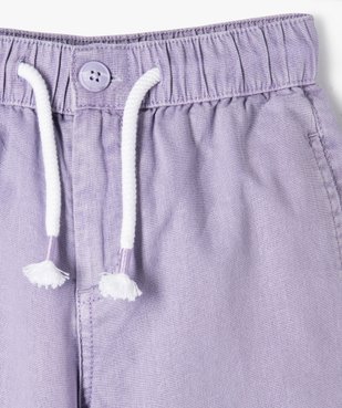 Bermuda en lin à taille élastiquée garçon vue3 - GEMO (ENFANT) - GEMO