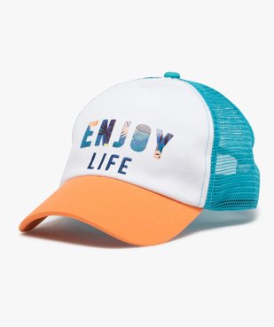 Casquette en maille ajourée et inscription colorée garçon vue1 - GEMO (ENFANT) - GEMO