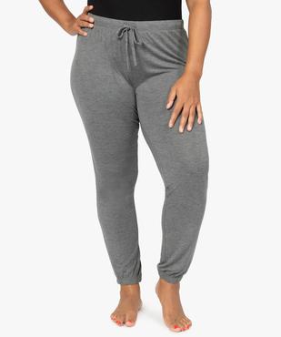 Pantalon de pyjama femme grande taille resserré dans le bas  vue2 - GEMO 4G FEMME - GEMO