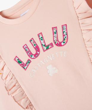 Sweat avec volants sur les épaules fille - LuluCastagnette vue2 - LULU CASTAGNETTE GEMO FOR GOOD - GEMO