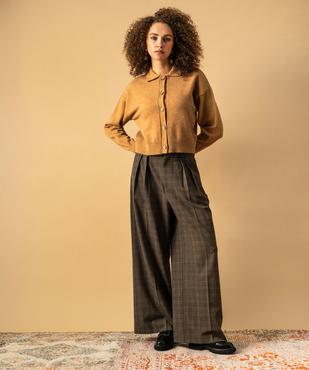 Pantalon large à motif tartan femme vue2 - GEMO(FEMME PAP) - GEMO
