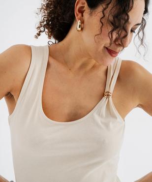 Débardeur en jersey de coton stretch à bretelle bijou femme vue2 - GEMO(FEMME PAP) - GEMO