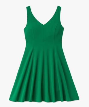 Robe femme avec col V et croisillons dans le dos vue4 - GEMO(FEMME PAP) - GEMO