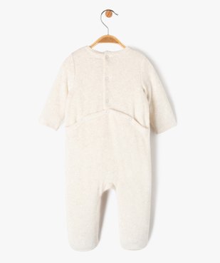 Pyjama en velours avec message brodé bébé garçon  vue4 - GEMO 4G BEBE - GEMO