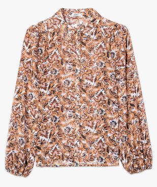 Chemise femme en voile à motif fleuri  vue4 - GEMO(FEMME PAP) - GEMO