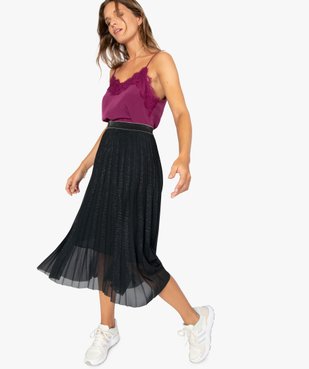 Blouse femme à fines bretelles et empiècements dentelle vue5 - GEMO(FEMME PAP) - GEMO
