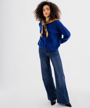 Gilet boutonné en maille femme vue4 - GEMO 4G FEMME - GEMO