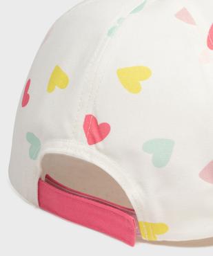 Casquette à motifs coeurs fille vue2 - GEMO 4G FILLE - GEMO