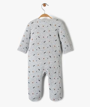 Pyjama dors bien bébé garçon en velours ouverture devant  vue3 - GEMO(BB COUCHE) - GEMO