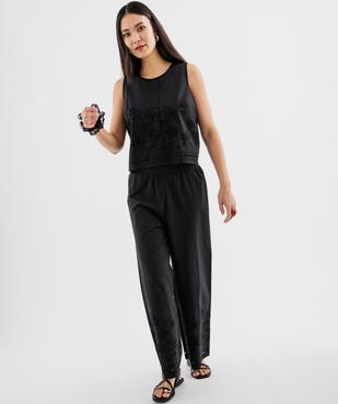 Débardeur en coton ajouré et jersey femme  vue4 - GEMO(FEMME PAP) - GEMO