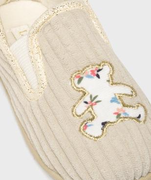 Chaussons en velours côtelé fille - LuluCastagnette vue12 - LULU CASTAGNETT - GEMO